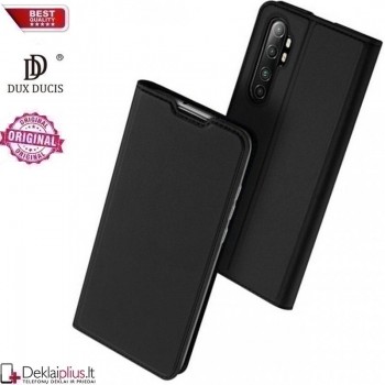 Dux Ducis dirbtinės odos atverčiamas dėklas - juodas (Xiaomi Mi Note 10 Lite)